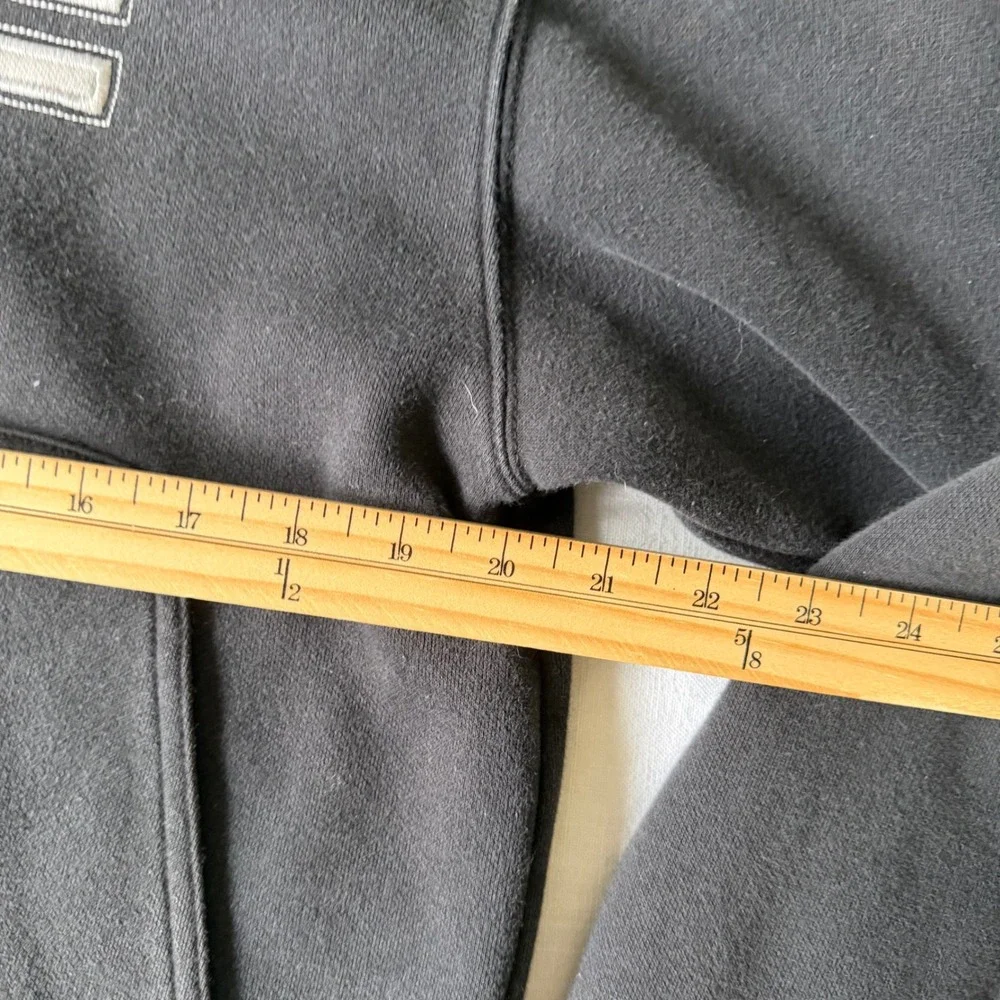 Y2K Nike Spellout Hoodie‎ Black Pullover Lizard Custom Paint Sweatshirt Small